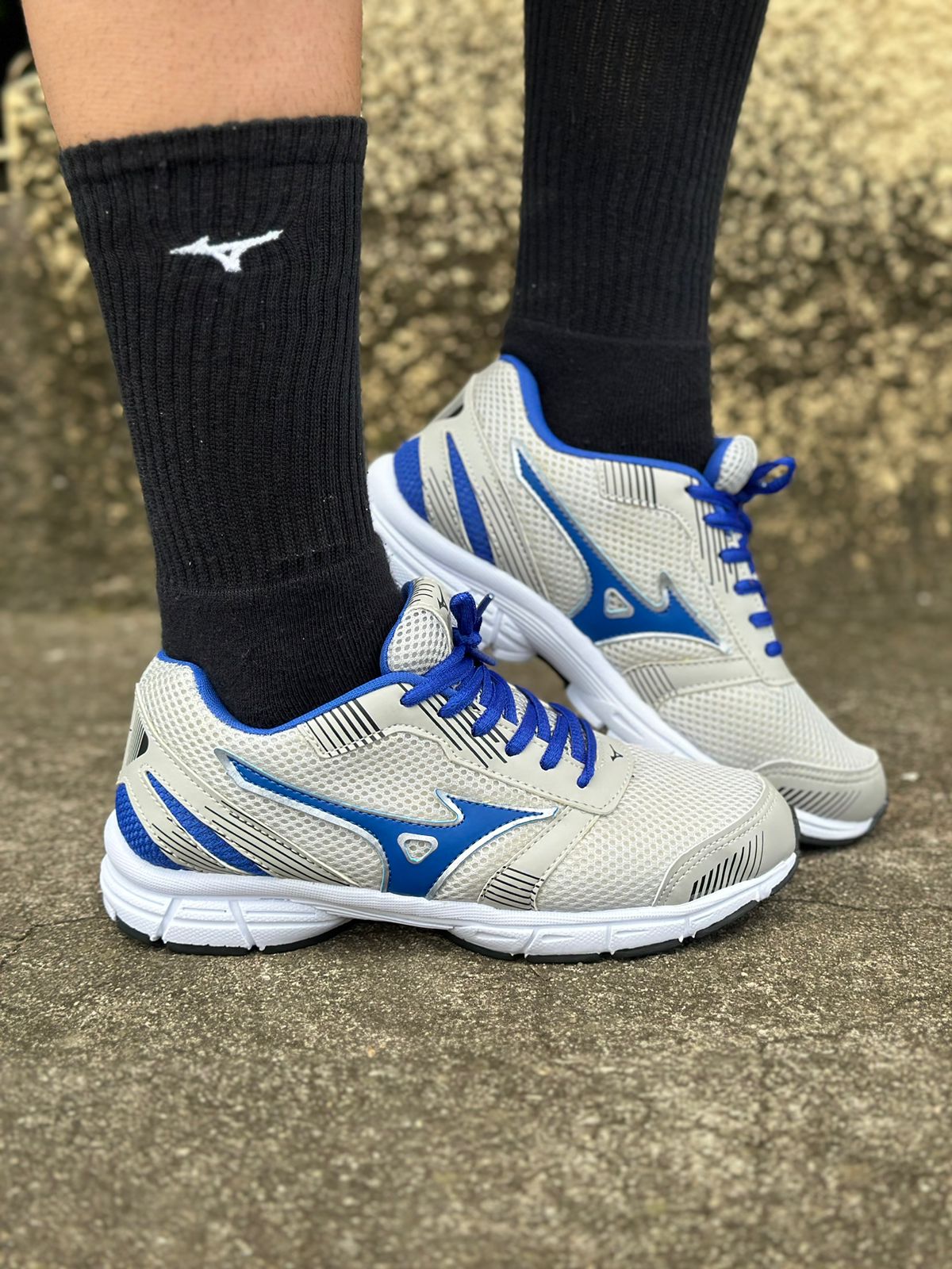 Tênis Wave Masculino Mizuno Cinza