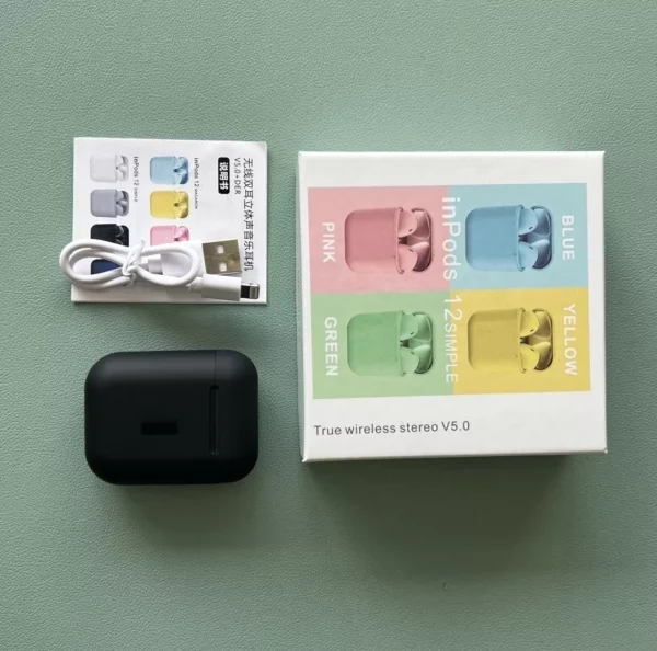 Fone De Ouvido Bluetooth I12 Tws Sem Fio Touch Recarregável