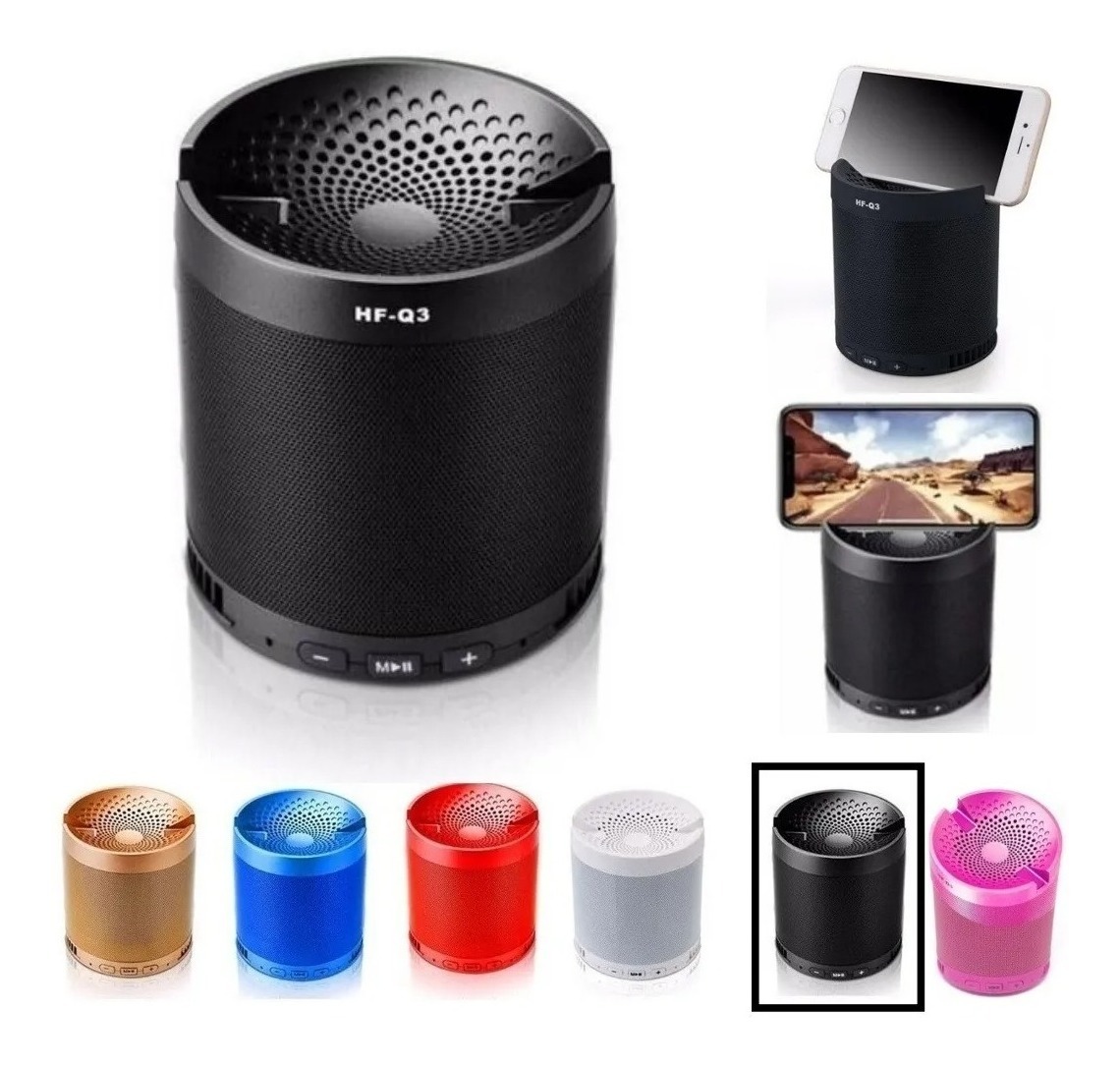 Caixinha De Som Bluetooth Portatil Q3 Mp3 Pen Drive Fm Cel