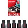 Pendrive SanDisk Cruzer Blade 2.0 preto e vermelho