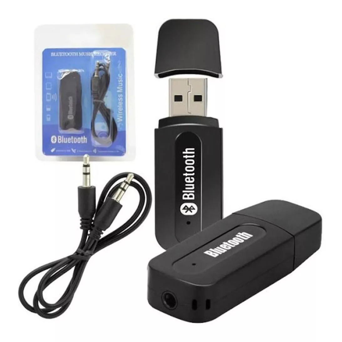 Adaptador Receptor Bluetooth Usb Musica P2 Chamada Som Carro