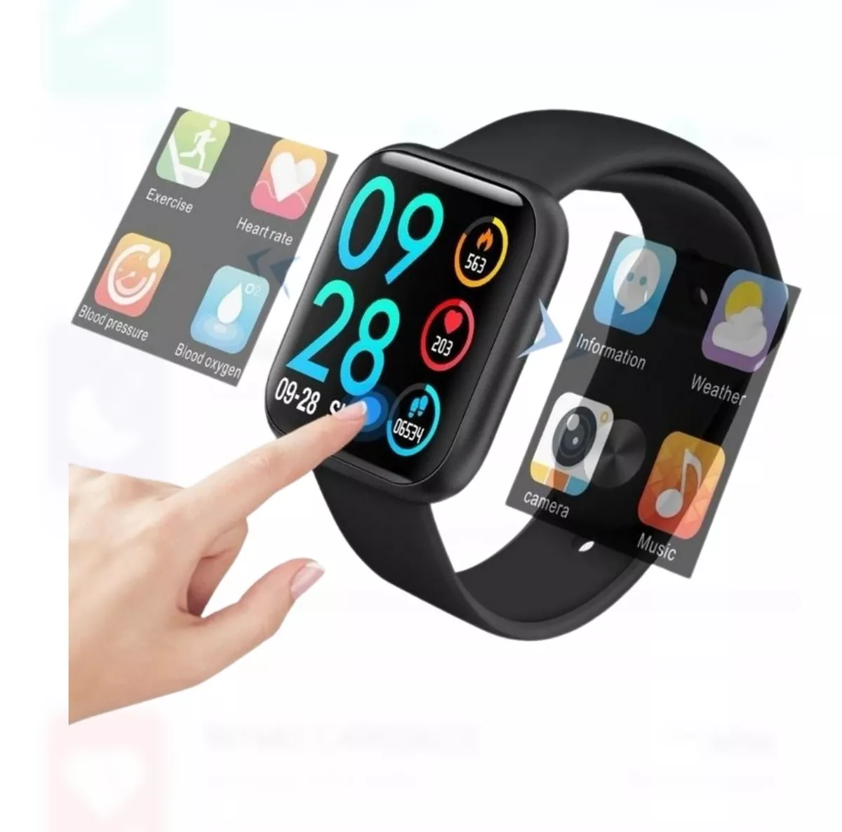 Smatchwatch Pro P80 Relógio Inteligente Preto ou Rosa