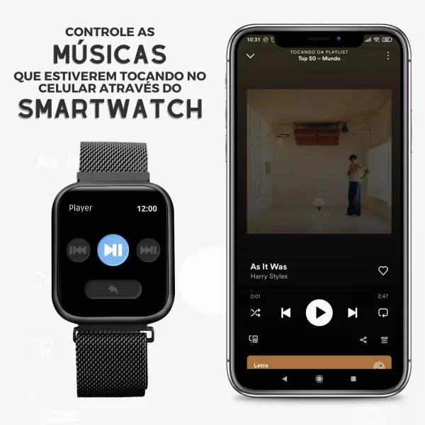 Relógio Smartwatch T80 Celular Inteligente