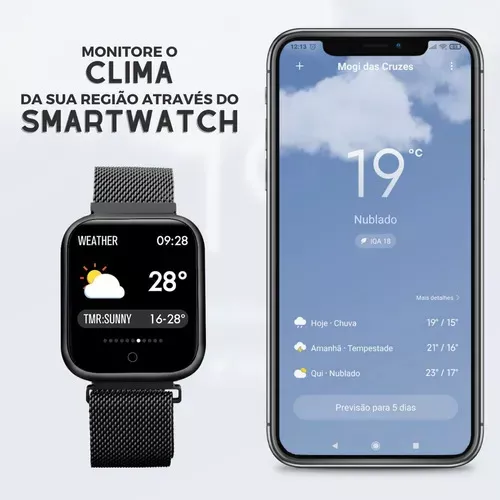 Relógio Smartwatch T80 Celular Inteligente