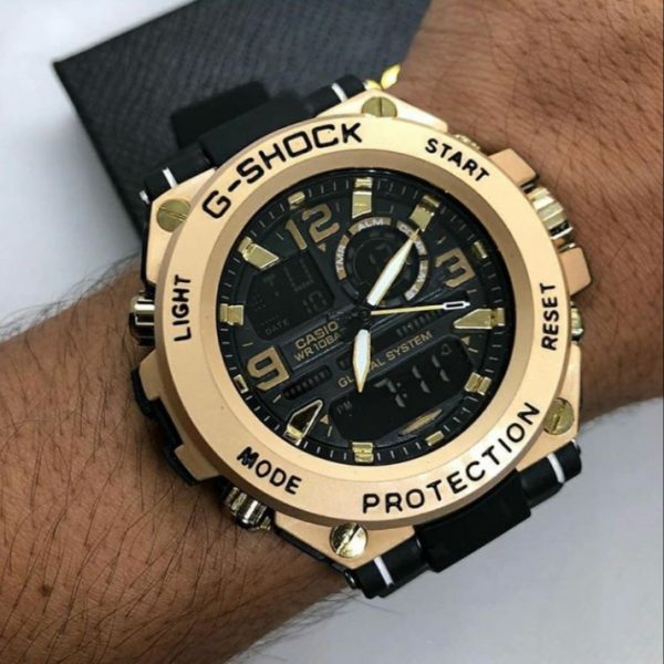 G-SHOCK Metal Steel Casio Relógio Analógico Digital