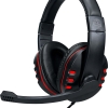 Fone de ouvido over-ear gamer Altomex A-302 vermelho e preto