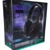 Fone de ouvido over-ear gamer Altomex A-302 vermelho e preto