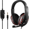 Fone de ouvido over-ear gamer Altomex A-302 vermelho e preto
