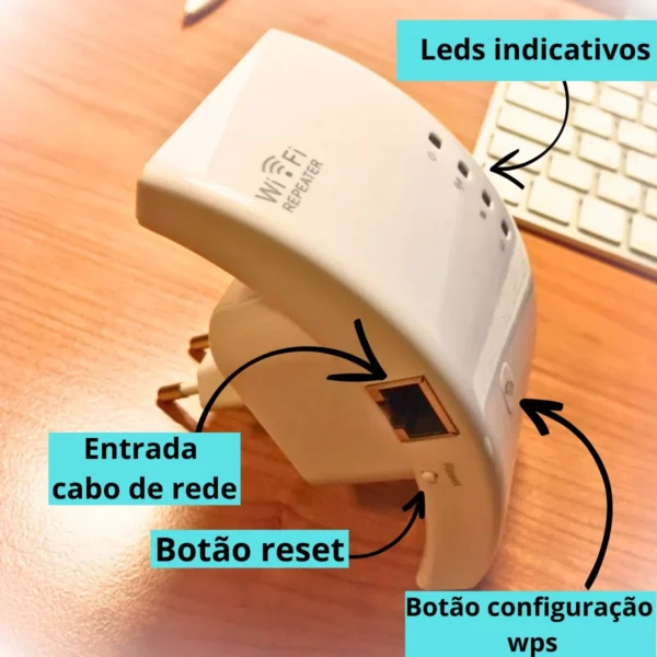 Repetidor De Sinal Amplificador Wirelles Wifi Potente Rápido