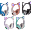 Fone De Ouvido Bluetooth Orelha Gatinho Infantil Led Sem Fio