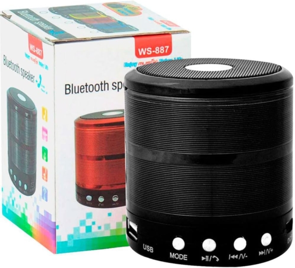 Alto-falante Altomex caixa de som Mini Speaker WS-887 com bluetooth preto 110V/220V