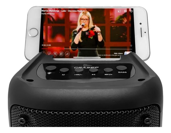 Caixa De Som Caixinha Bluetooth Portátil Potente Usb Aux Mp3 KTS-1236