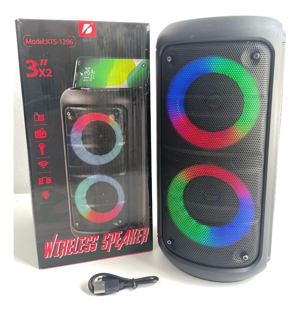 Caixa De Som Portátil Potente Bluetooth Led Qualidade Máxima
