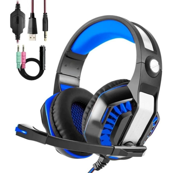 Fone De Ouvido Gamer Headset Knup Kp-491 Com Led Microfone
