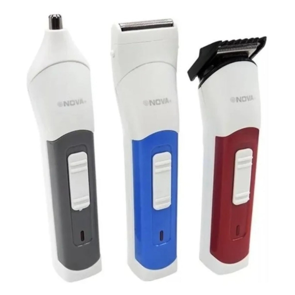 Maquina 3 In 1 Corta Cabelo Barba E Pelo Nariz Fácil Limpeza Nova
