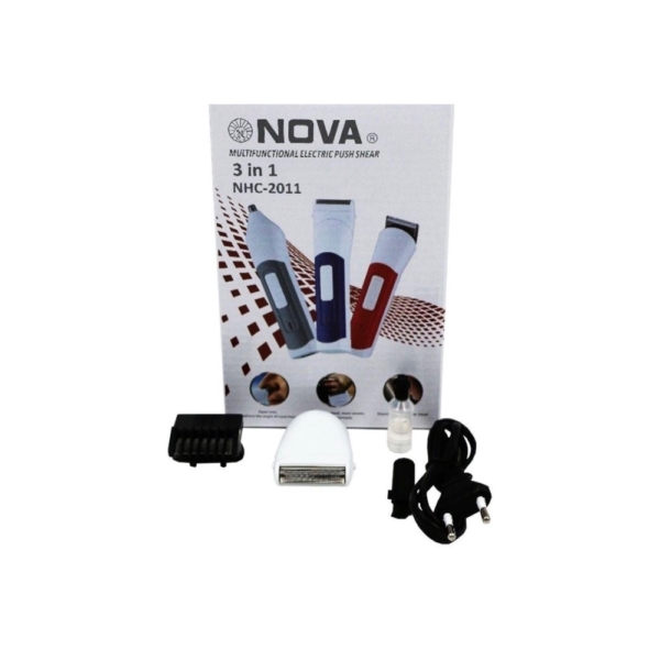 Maquina 3 In 1 Corta Cabelo Barba E Pelo Nariz Fácil Limpeza Nova