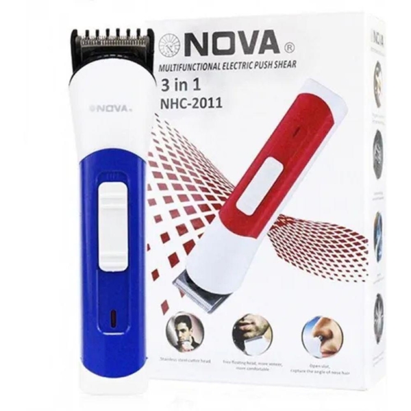 Maquina 3 In 1 Corta Cabelo Barba E Pelo Nariz Fácil Limpeza Nova