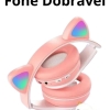 Fone De Ouvido Sem Fio Bluetooth Orelha Gatinho Infantil Led