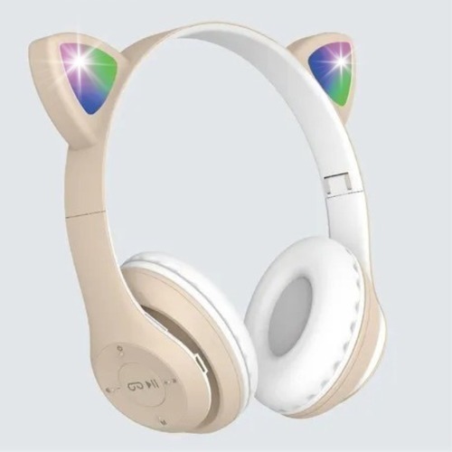 Fone De Ouvido Sem Fio Bluetooth Orelha Gatinho Infantil Led