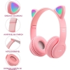 Fone De Ouvido Sem Fio Bluetooth Orelha Gatinho Infantil Led