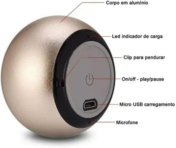 Caixinha Som Bluetooth Tws Metal Mini Speaker Amplificada 3w