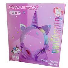 Headphone Fone De Ouvido Sem Fio Bluetooth Unicórnio Brilho