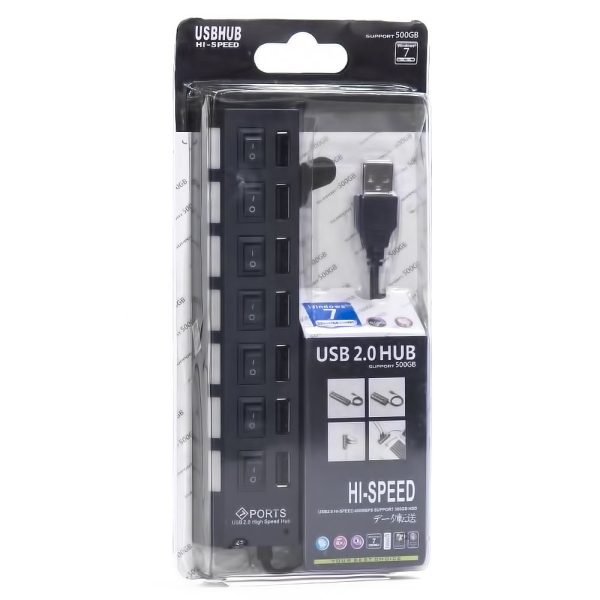 Hub Usb 7 Portas 2.0 Hd Extensor Pen Drive Hd
