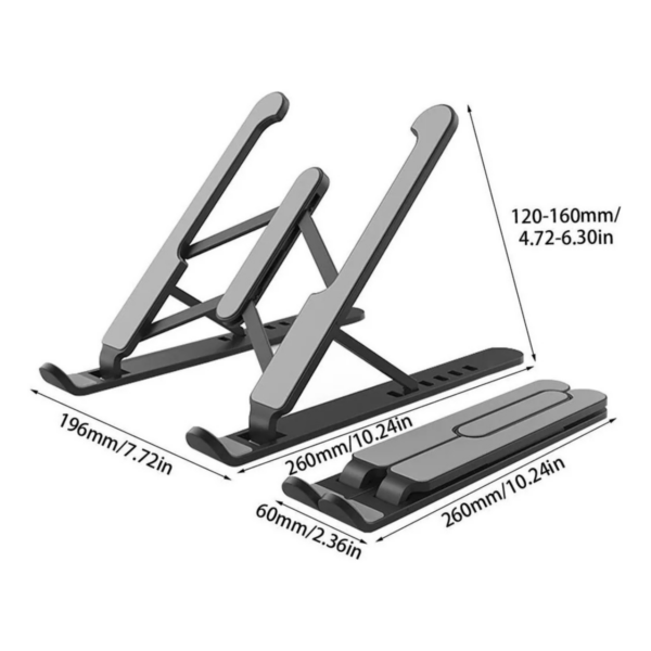 Suporte De Alumínio Ajustável/Regulável Para Notebook E Macbook Escritório