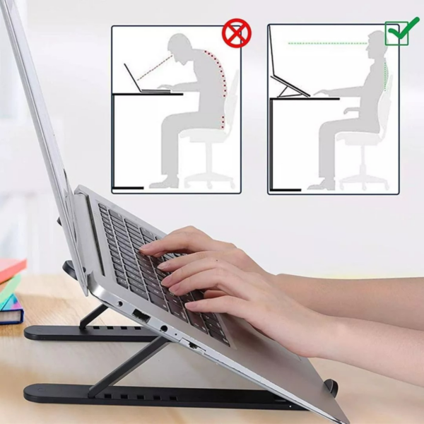 Suporte De Alumínio Ajustável/Regulável Para Notebook E Macbook Escritório