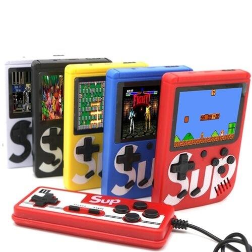 Mini Vídeo Game Portátil Com Controle 400 Jogos Clássico - Amarelo