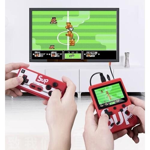 Mini Vídeo Game Portátil Com Controle 400 Jogos Clássico - Amarelo