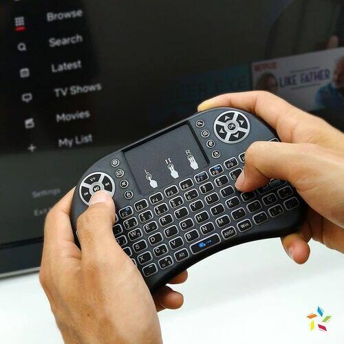 Mini Teclado Controle Sem Fio Para Smart Tv Tv Box Pc