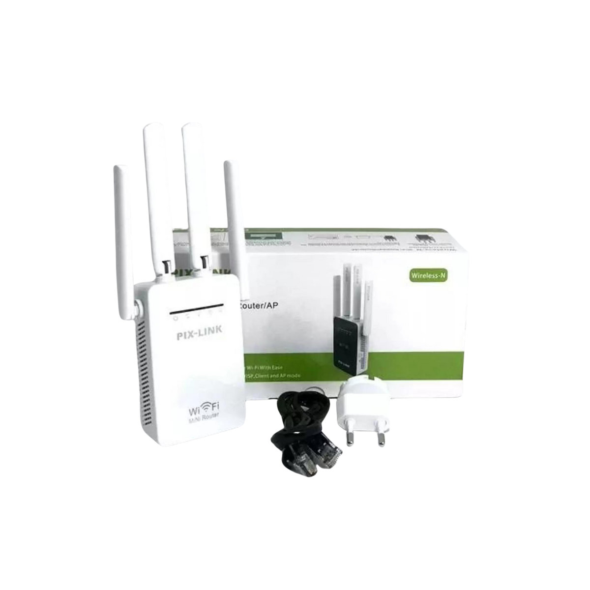 Repetidor Wifi 2800m 4 Antenas Amplificador De Sinal Lv-wr09